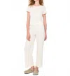 Kule Kelli Organic Cotton Pant In Cream In White