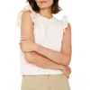 Kule Kik Sleeveless Crew Neck Top In Shell In Pink