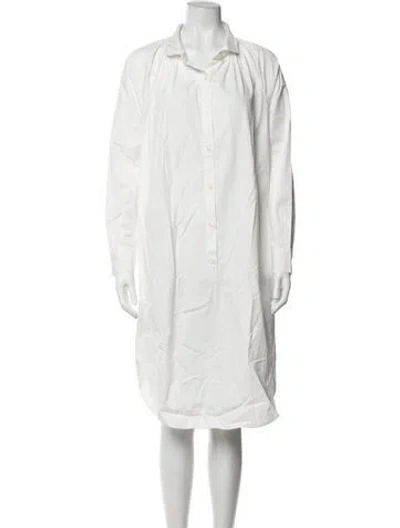 Pre-owned Kule Knee-length Dress In White