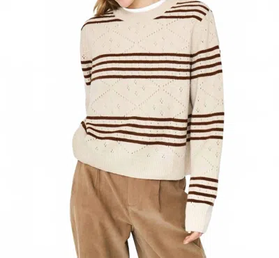 Kule Lake Crewneck Sweater In Parchment Vicuna In White