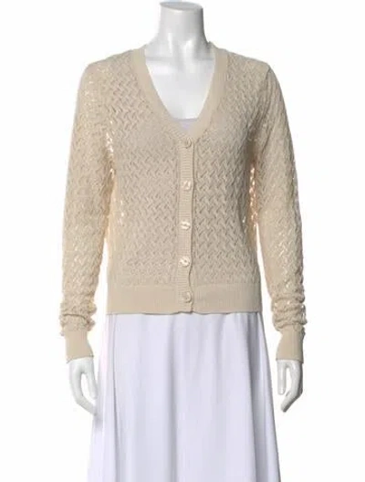 Pre-owned Kule Linen Patterned Sweater In Neutral