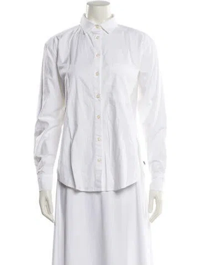 Pre-owned Kule Long Sleeve Button-up Top W/ Tags In White
