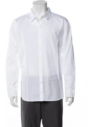 Pre-owned Kule Long Sleeve Dress Shirt In White