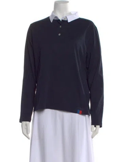 Pre-owned Kule Long Sleeve Polo In Multi