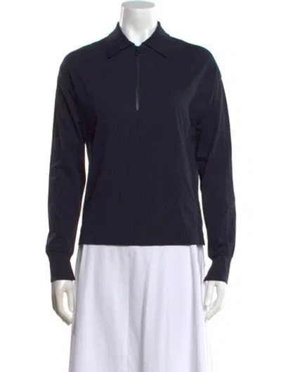 Pre-owned Kule Long Sleeve Polo W/ Tags In Yellow