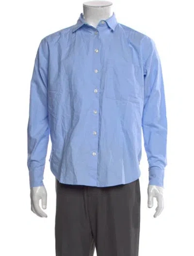 Pre-owned Kule Long Sleeve Shirt In Blue