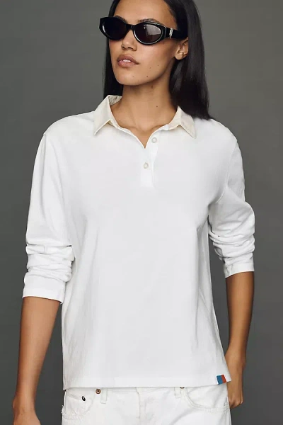 Kule Long-sleeve Organic Cotton Rugby Top In White