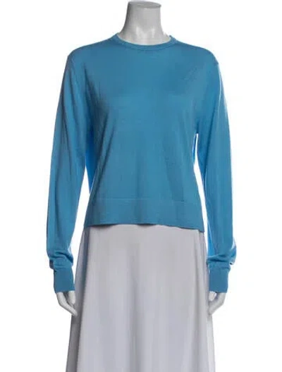 Pre-owned Kule Merino Wool Crew Neck Sweater In Blue