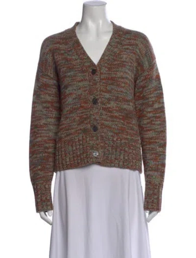 Pre-owned Kule Merino Wool Patterned Sweater In Brown