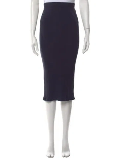 Pre-owned Kule Midi Length Skirt In Blue