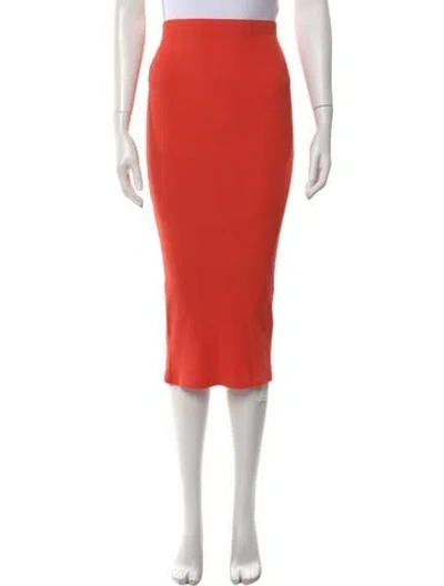 Pre-owned Kule Midi Length Skirt In Orange