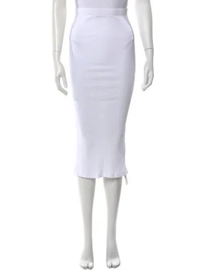 Pre-owned Kule Midi Length Skirt In White