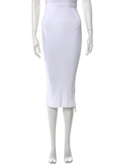 Pre-owned Kule Midi Length Skirt In White