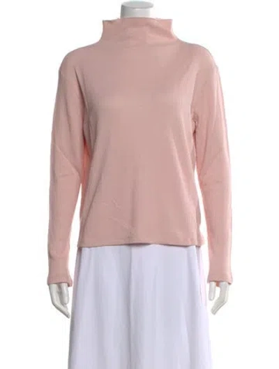 Pre-owned Kule Mock Neck Long Sleeve Top In Pink