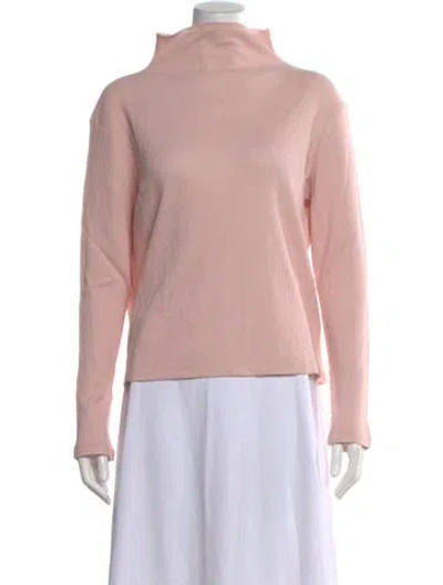 Pre-owned Kule Mock Neck Long Sleeve Top In Pink
