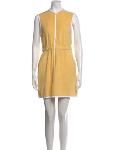 Pre-owned Kule Mock Neck Mini Dress W/ Tags In Yellow