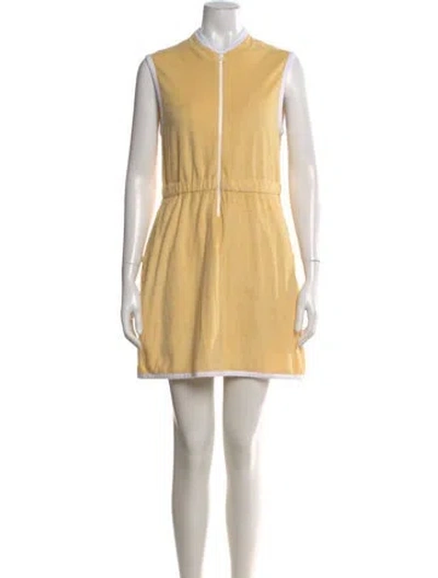 Pre-owned Kule Mock Neck Mini Dress In Yellow