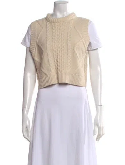 Pre-owned Kule Mock Neck Sweater In Neutral