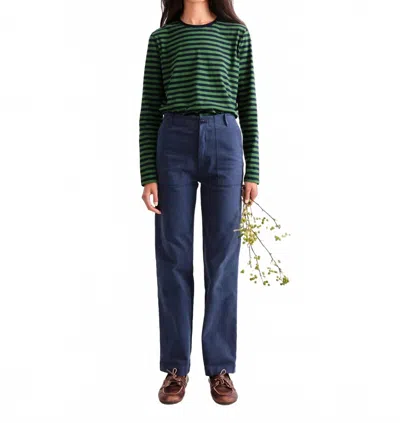 Kule Modern Long Sleeve Tee In Navy/green