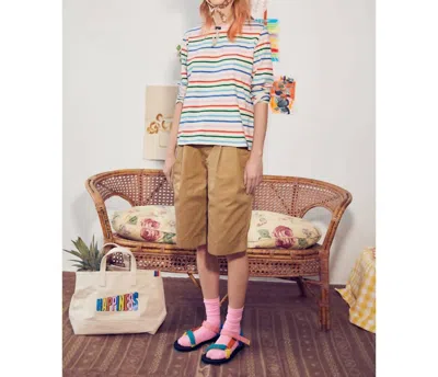 Kule Modern Long Sleeve T-shirt In Rainbow In Multi