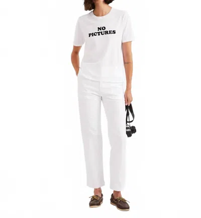 Kule No Pictures Modern Short Sleeve Tee In White