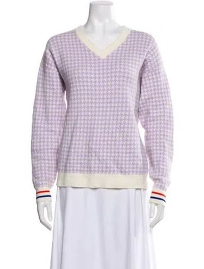 Pre-owned Kule Nylon Printed Sweater In Purple