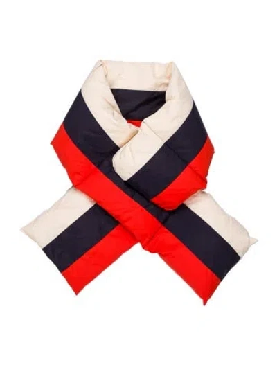 Pre-owned Kule Nylon Striped Scarf In Orange