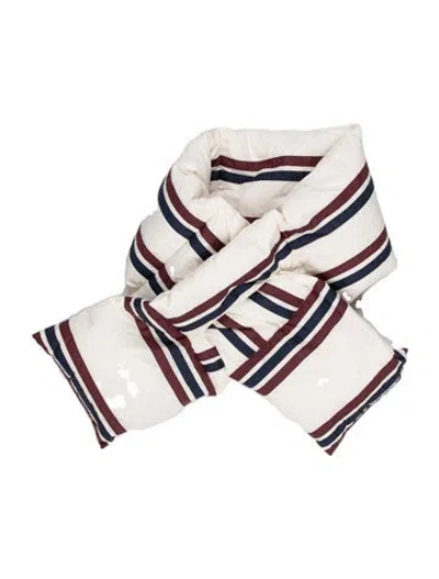 Pre-owned Kule Nylon Striped Scarf W/ Tags In Blue