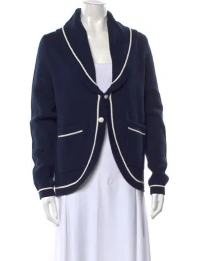 Pre-owned Kule Open Front Sweater In Blue
