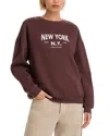 Kule The Oversized Nyc Sweatshirt In Brown