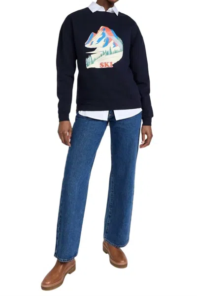 Kule Oversized Alps Sweatshirt In Navy In Blue