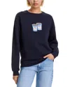 Kule The Oversized Coffee Sweatshirt Navy In Blue