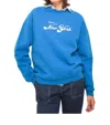 Kule The Oversized Hello New York Sweatshirt In Royal Blue In Blue