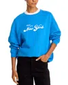 Kule The Oversized Hello New York Sweatshirt In Royal Blue In Royal Blue