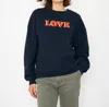 Kule Oversized Love Sweatshirt In Navy