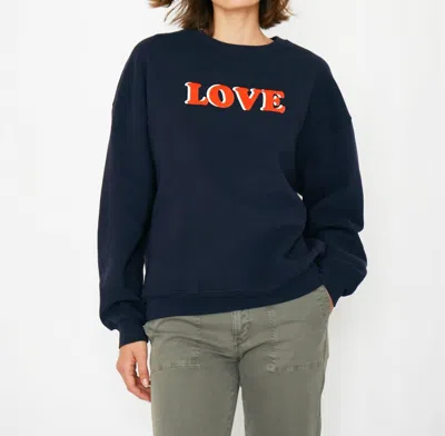 Kule Oversized Love Sweatshirt In Navy