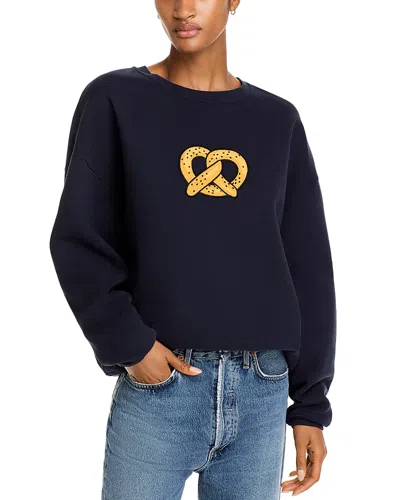 Kule Oversized Pretzel Sweatshirt In Navy