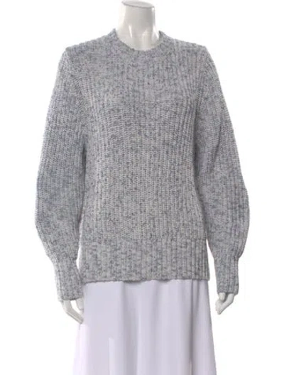 Pre-owned Kule Patterned Crew Neck Sweater In Blue