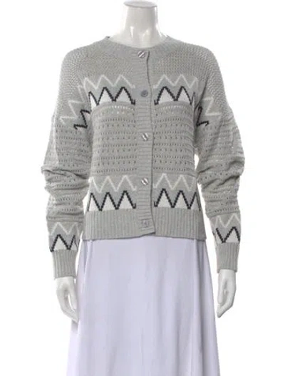 Pre-owned Kule Patterned Crew Neck Sweater In Gray