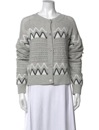 Pre-owned Kule Patterned Crew Neck Sweater In Grey
