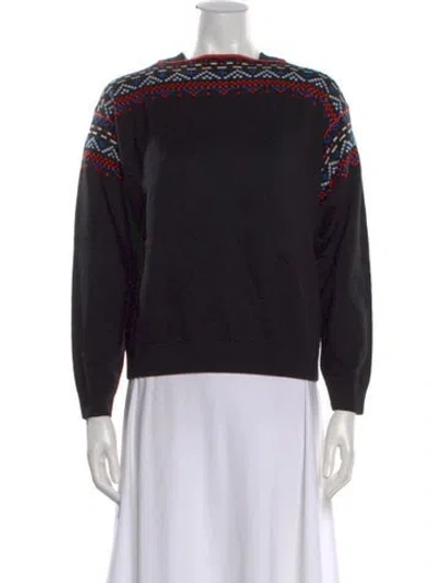 Pre-owned Kule Patterned Crew Neck Sweater In Multi