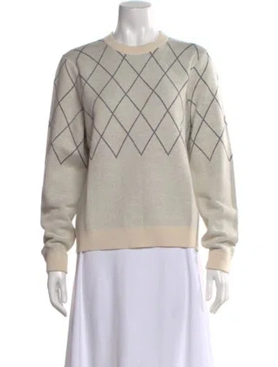 Pre-owned Kule Patterned Crew Neck Sweater In Neutral