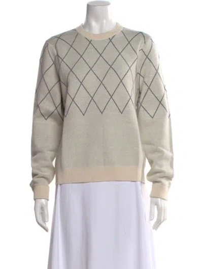 Pre-owned Kule Patterned Crew Neck Sweater In Neutral
