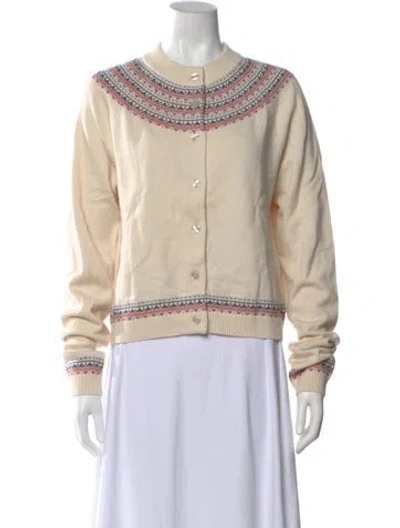 Pre-owned Kule Patterned Crew Neck Sweater In Neutral