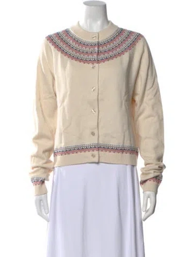 Pre-owned Kule Patterned Crew Neck Sweater In Neutral