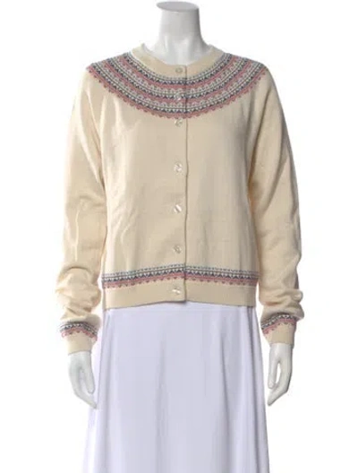 Pre-owned Kule Patterned Crew Neck Sweater In Neutral