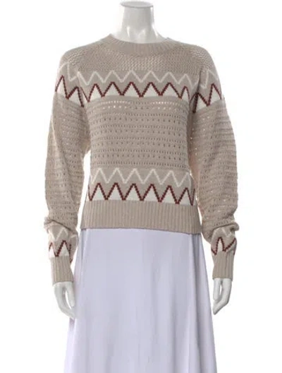 Pre-owned Kule Patterned Crew Neck Sweater In Neutral