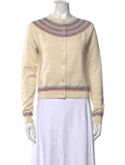 Pre-owned Kule Patterned Crew Neck Sweater In Neutrals