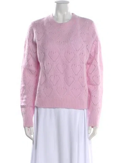 Pre-owned Kule Patterned Crew Neck Sweater In Pink