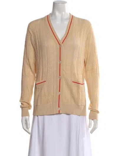 Pre-owned Kule Patterned V-neck Sweater